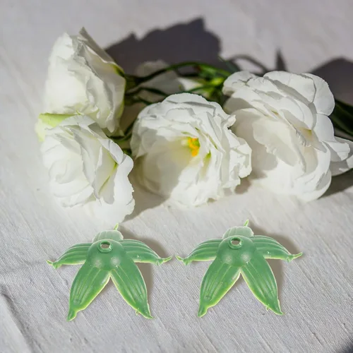 Miniatura 2 de Beavorty - 120 cálizes de flores artificiales de plástico para suministros de manualidades, receptáculos de flores de imitación ligeros