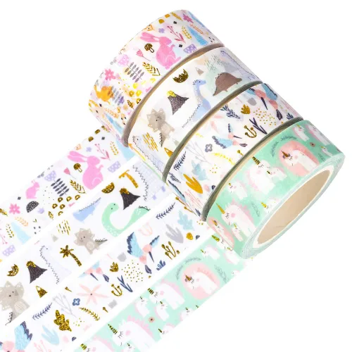 YUBBAEX - Juego de cintas adhesivas Washi Tape estilo IG dorado; cinta decorativa de aluminio plateado para arte, manualidades, bricolaje,