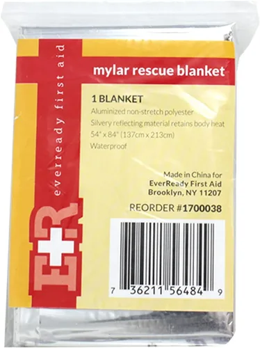 Miniatura 4 de Ever Ready First Aid Mylar - Manta de rescate grande, hoja térmica plateada para emergencias y supervivencia, 54 x 84 pulgadas, 10