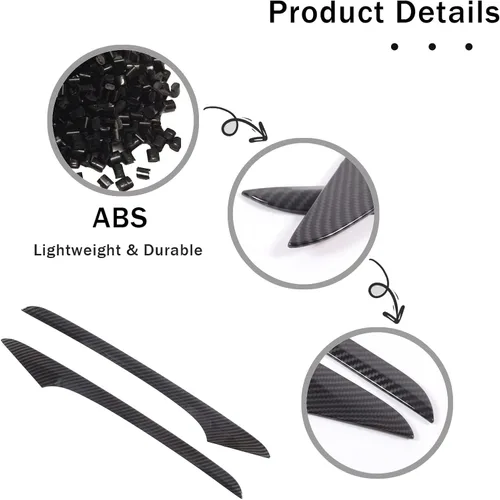 Miniatura 5 de 2 piezas de tira decorativa interior para puerta delantera para Honda Pilot 2016 2017 2018 2019 2020 2021 2022, protector de pegatina para panel