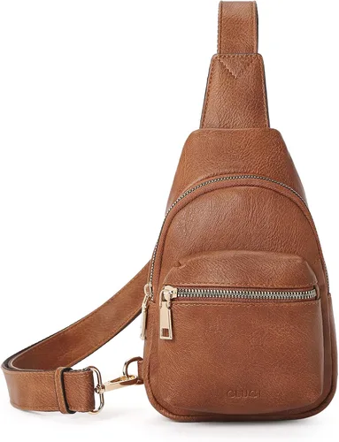 Miniatura 8 de CLUCI Small Sling Bag for Women, Leather Crossbody Fanny Packs Trendy, Women's Chest Bag