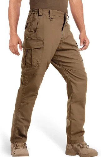 MAGCOMSEN Pantalones tácticos para hombre con 9 bolsillos Ripstop, repelente al agua, pantalones cargo para el trabajo, senderismo, caza