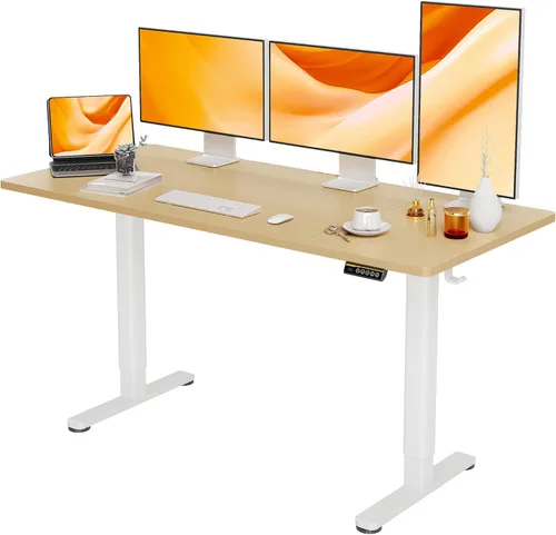 Miniatura 12 de Claiks Escritorio Eléctrico de Pie, Escritorio Ajustable de Altura para Pararse, Escritorio de Oficina en Casa de 48x24 Pulgadas con Tablero