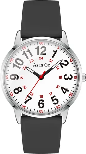 Asan Ge Watches for Women, Fashion 3ATM Waterproof Minimalist Lightweight Easy-to-Read Analog Silicone Watch Suitable for Daily Work, Leisure,