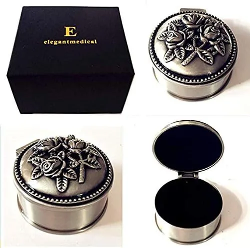 Miniatura 7 de elegantmedical Hecho a mano vintage plata rosa cuentas rosario católico collar cruz caja de regalo Italia crucifijo, Plata