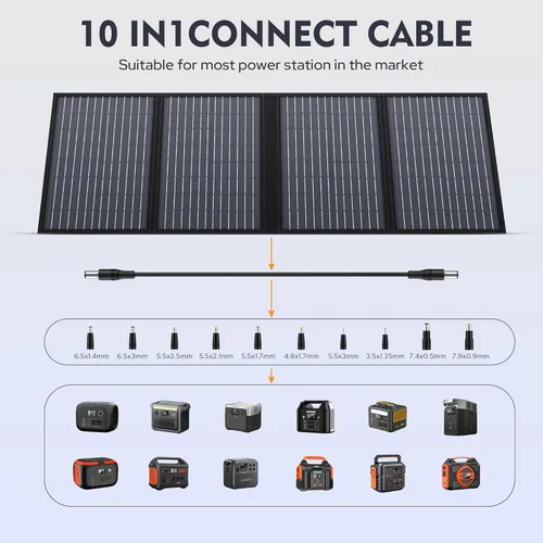 Miniatura 4 de ENGINSTAR Cargador de panel solar plegable de 60W con salida DC de 18V para estaciones de energía portátiles EnginStar/Jackery/Rockpals/Flashfish