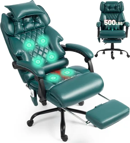 Miniatura 10 de Massage Office Chair with Foot Rest,6 Points Vibration & Heat Executive Office Chairs for Heavy People,500LBS Big and Tall Office Chair,Ergonomic