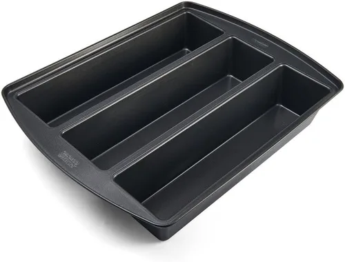 Miniatura 9 de Chicago Metallic Bandeja Profesional para Lasaña Trio, Perfecta para panes de molde, pasteles y más, 12.5 por 16 por 3 pulgadas, Plateado
