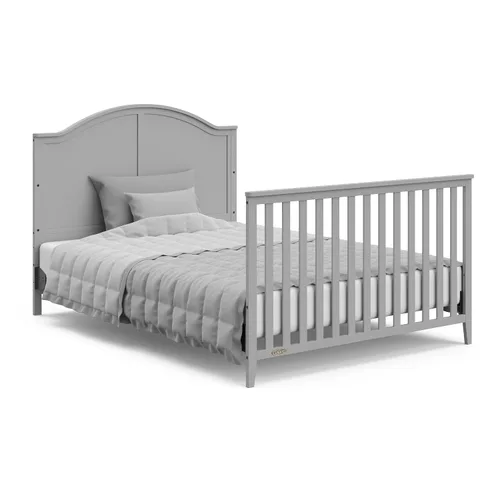 Miniatura 8 de Graco Wilfred - Cuna convertible 5 en 1 (gris pajarita) – Certificado GREENGUARD Gold, se convierte en cama para niños pequeños y cama