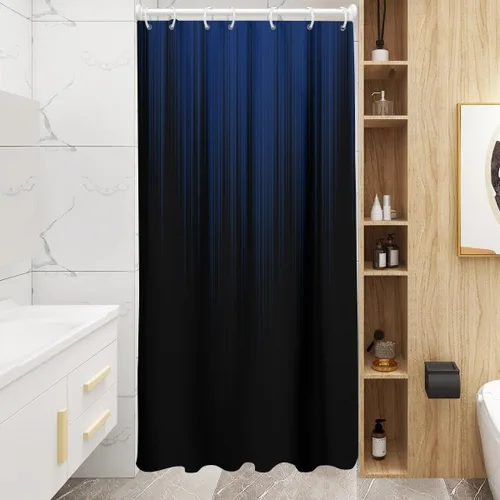 Miniatura 19 de AAtter - Cortina de ducha negra y gris con arte abstracto ombre gótico gótico estético para hombres, extra larga XL grande, de tela para decoración