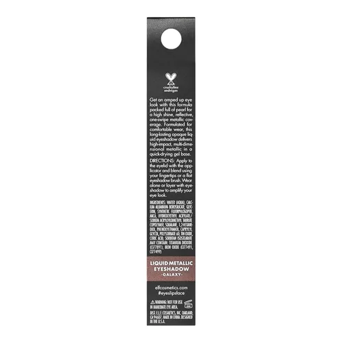Miniatura 5 de e.l.f. Sombra de ojos líquida metálica, fórmula de secado rápido y larga duración a base de gel para una cobertura pigmentada de una pasada, vegana