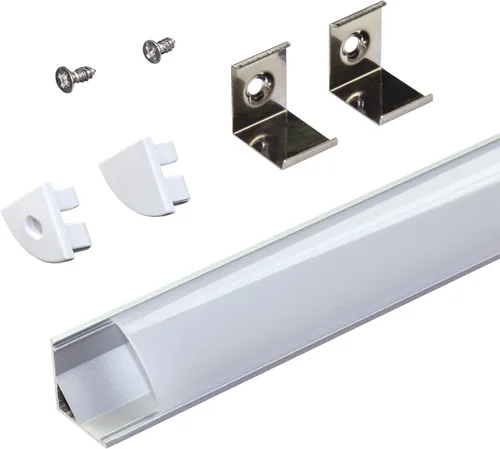Miniatura 13 de Armacost Lighting Canal de montaje de luz de cinta LED para montaje en superficie, paquete de 5 unidades, color negro, 960056