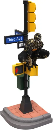 Beast Kingdom Spider-Man: No Way Home: Estatua de diorama DS-102 D-Stage en negro y dorado, multicolor