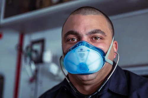 Miniatura 5 de Shield, azul, compatible con respirador Envo Mask N95, barrera física protectora y ligera, cierre de clip, estándar, red de dormir (70003-01)