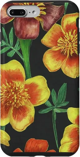 Miniatura 9 de iPhone 15 Marigolds Yellow Orange Spring Flower Pattern Case