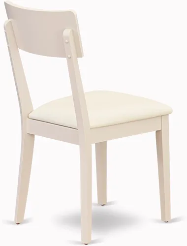 Miniatura 13 de East West Furniture ANAD3-LWH-LC - Juego de mesa y sillas de cocina de 3 piezas contiene una mesa de comedor redonda con pedestal y 2 sillas