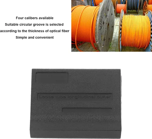 Miniatura 4 de Pelacables de fibra óptica, cortadora de tubo de cable de 0.059-0.130 in, pelacubos sueltos, separador de tubo de fibra óptica, separador de cable