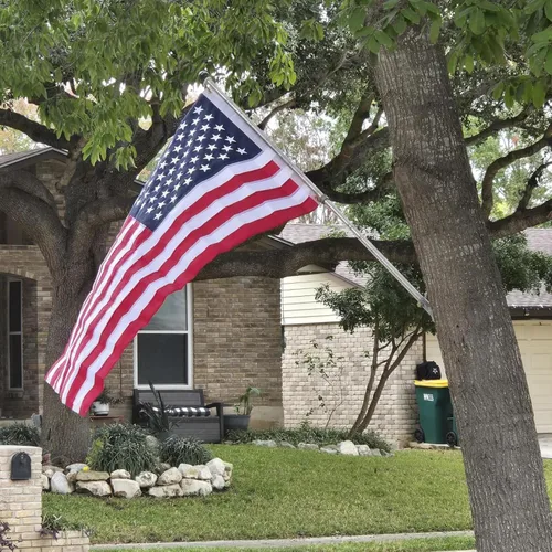 FLAGWIN American Flag 2x4 FT Outdoor Heavy Duty - Premium Nylon US Flag with Embroidered Stars and Sewn Stripes - Fade Resistant USA Flags for