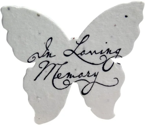 Miniatura 3 de Juego de 48 mariposas de papel de semillas de la tierra Forever in Our Hearts