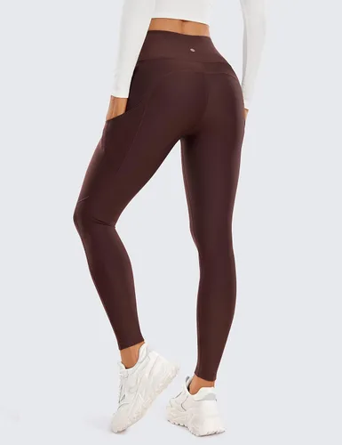 Miniatura 2 de CRZ YOGA - Leggings térmicos con forro de vellón de 28 pulgadas, pantalones de senderismo cálidos de cintura alta con bolsillos, mallas