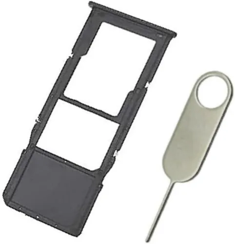 Bandeja de tarjeta SIM individual Reemplazo del titular de la tarjeta SD para Samsung Galaxy A12 SM-A125U A125U1 S127DL(Negro)