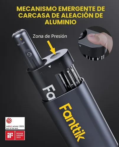 Miniatura 6 de Fanttik F2 Master - Mini kit de herramientas rotativas inalámbricas, motor NeoPulse, 5 velocidades, 25000 RPM, cubo Revostor, 35 accesorios
