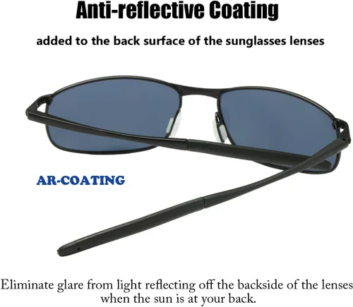 Miniatura 3 de ZHILE 8-base gafas de sol polarizadas con marco de metal, curvas, para hombre