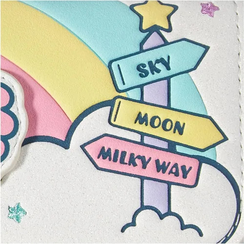 Miniatura 3 de Loungefly Sanrio Hello Kitty Little Twin Stars Rainbow Cloud - Cartera de tres pliegues Multi