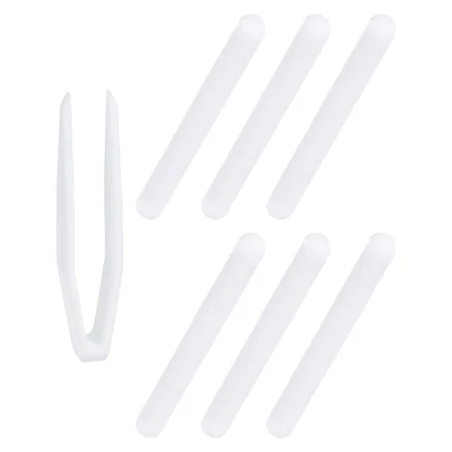 Miniatura 16 de PATIKIL Barra agitadora magnética, 0.394 x 0.236 pulgadas, 6 piezas de PTFE magnético, barra mezcladora magnética para vaso de precipitados de fondo