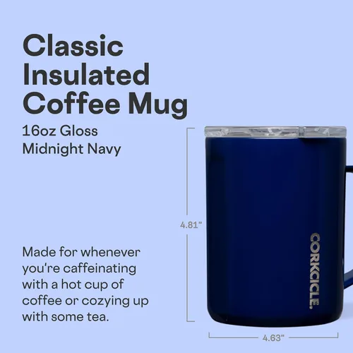 Miniatura 2 de Corkcicle Taza de Café Clásica - Acero Inoxidable con Triple Aislamiento para Viajes - Tapa a Prueba de Roturas - Mantiene la Bebida Caliente por