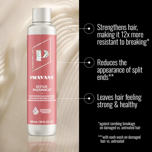Miniatura 2 de Pravana Repair Radiance Conditioner Strengthens, Protects, Restores For Damaged, Color Treated Hair Reduces Breakage & Split Ends Chromasilk