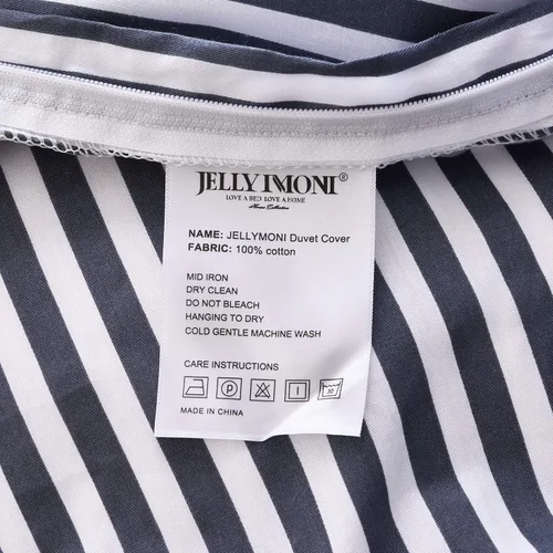 Miniatura 7 de JELLYMONI - Juego de cama de algodón suave y lujoso, tamaño individual, queen y king (fundas de edredón y de almohadas) (no incluye edredón)