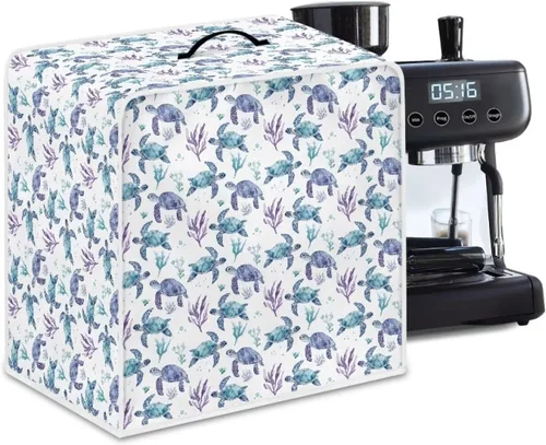 Miniatura 43 de Cubiertas para máquina de café con mango superior, resistentes a las manchas, para mezclador, compatible con la mayoría de cafeteras