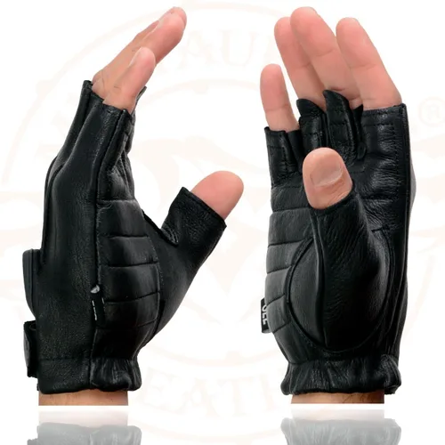 Miniatura 6 de Guantes sin dedos de piel de ciervo para hombre