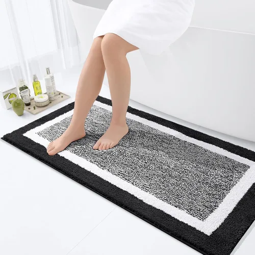 Miniatura 46 de OLANLY Alfombras de baño 24x16, tapete de baño de microfibra extra suave y absorbente, antideslizante, lavable a máquina, alfombra de baño esponjosa