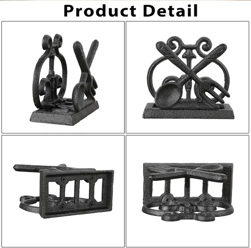 Miniatura 4 de Sumnacon Servilleteros verticales retro para cocina, comedor, hierro fundido resistente, para cóctel, almuerzo, servilleteros para mesas, bonito