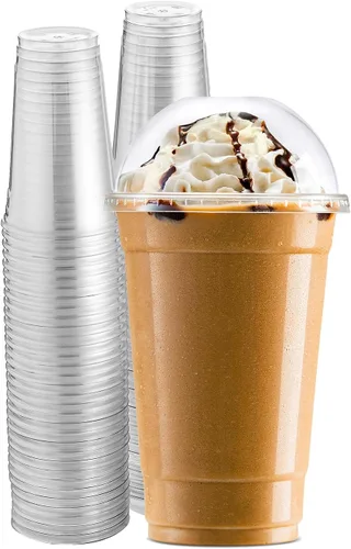 Miniatura 7 de Green Direct Vasos de plástico desechables transparentes de 20 onzas con tapas, café helado, tazas de té Boba de burbujas para bebidas frías