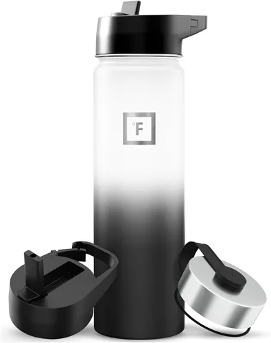 Miniatura 66 de IRON °FLASK Frasco de hidratación para acampar y senderismo con pajilla, botella de agua deportiva de acero inoxidable con aislamiento de boca