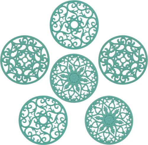 Miniatura 11 de Salvamanteles para platos calientes, salvamanteles de silicona para cocina, salvamanteles de silicona para ollas y sartenes calientes, soporte