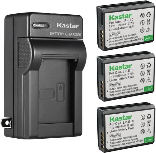 Miniatura 6 de Kastar - Cargador de batería para Canon LP-E10 LPE10, Canon LC-E10 LC-E10N, Canon EOS Rebel T7, EOS 1100D, EOS 1200D, EOS 1300D, EOS 1500D DSLR