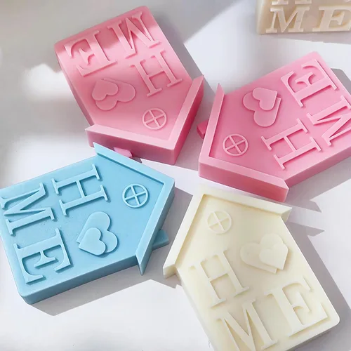 Miniatura 2 de Moldes de casa para casa, molde de resina para casa, moldes de silicona de fundición de resina para decoración del hogar y fabricación de velas