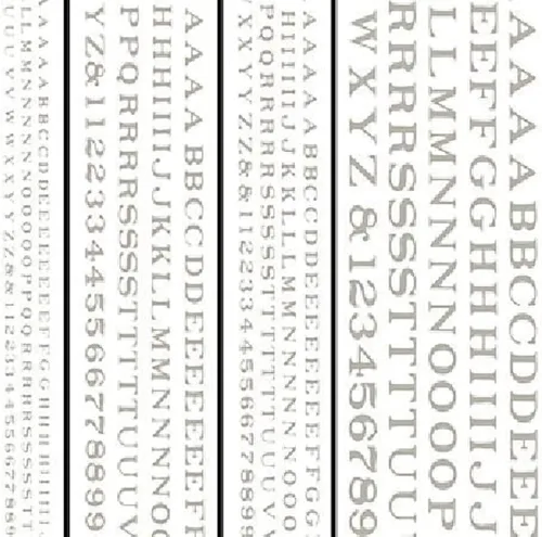 Miniatura 2 de Letras romanas de ferrocarril, color blanco