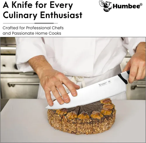 Miniatura 3 de Cuchillo de chef de 12 pulgadas, hoja de acero inoxidable de alto carbono certificada NSF – Mango ergonómico codificado por colores, cuchillo