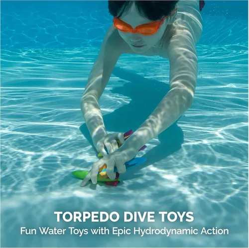 Miniatura 2 de SwimWays Toypedo Bandits - Juguetes de buceo en piscina, paquete de 4 2-Toypedo - Juguetes de buceo (4 unidades)