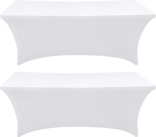 Miniatura 25 de Eurmax USA - Manteles rectangulares ajustables de elastano de 4 pies, mantel elástico para bodas, eventos o para decorar la mesa del patio