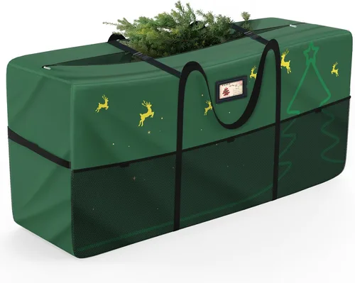 Miniatura 6 de Bolsas de mudanza grandes, bolsa de almacenamiento para árbol de Navidad de 4 pies con cremallera fuerte y asas cómodas, bolsas de almacenamiento