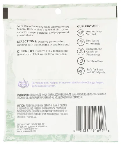 Miniatura 2 de Aura Cacia Baño de salvia equilibrante, 2.5 oz