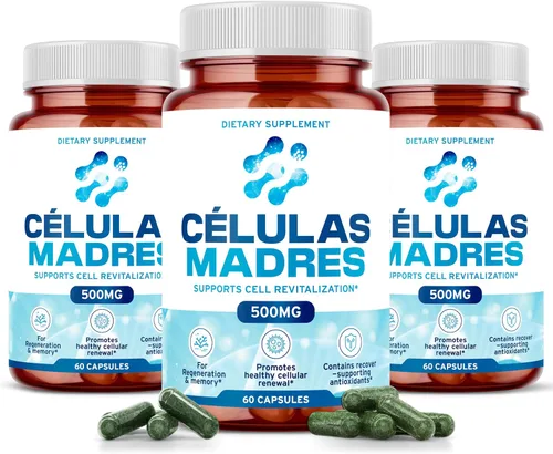 Miniatura 11 de Suplementos de células madre de 500 mg (60 cápsulas) Natural Anti-Envejecimiento y Longevidad Apoyo con Espirulina y Clorella, Impulsa la Renovación