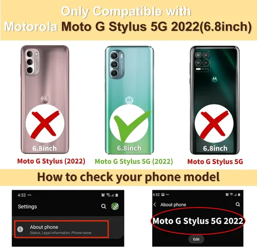 Miniatura 2 de Coralogo Funda para Moto G Stylus 5G 2022 (no compatible con 4G), diseño de mariposas para mujeres y niñas, bonito diseño de mariposas chapadas