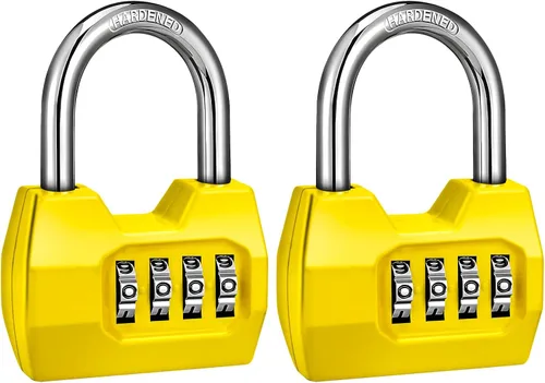 Miniatura 22 de 1 Paquete disecu Candado de Combinación de 4 Dígitos, Impermeable para Exteriores, para Casillero de Gimnasio Escolar, Cerca, Portón, Cobertizo, Rosa